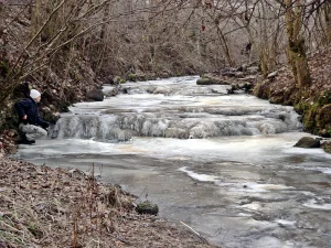 Bukupes ūdenskritums ir sasalis, 2004. gada janvāris