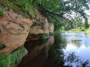 Muižarāju klintis, klinšu sākuma daļa. 2025. gada jūnijs.
