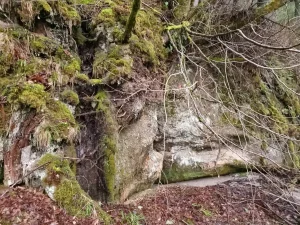 Sautas kalna Garās alas ūdenskritums. 2025. gada janvāris