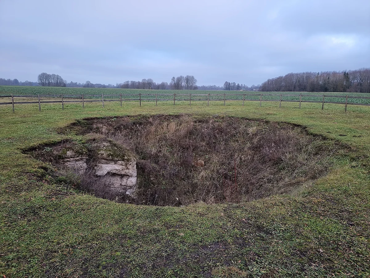 Ģeologu kritene (Geologų duobė). 2024. gada decembris.